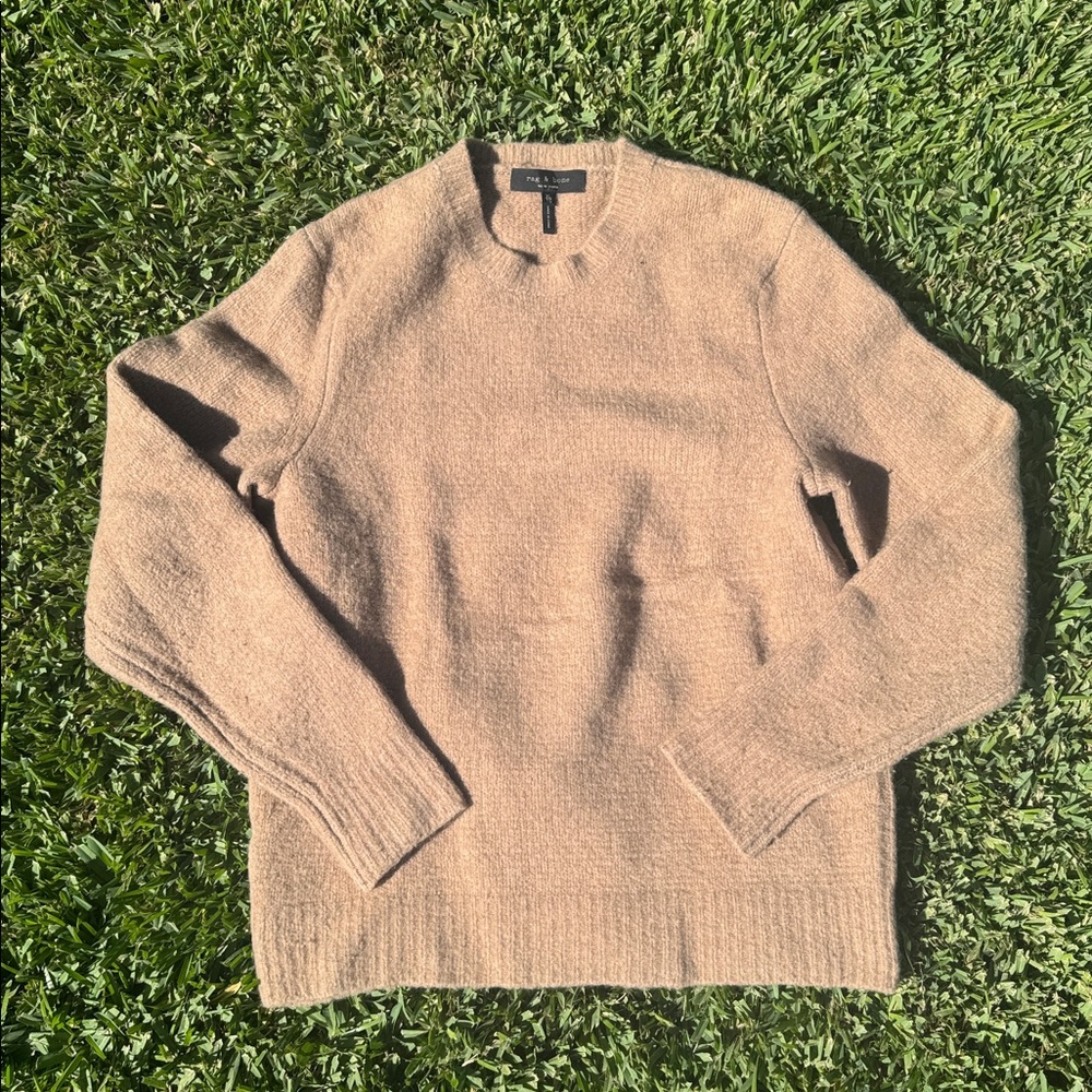 Rag & Bone Men's Beige Crewneck Sweater